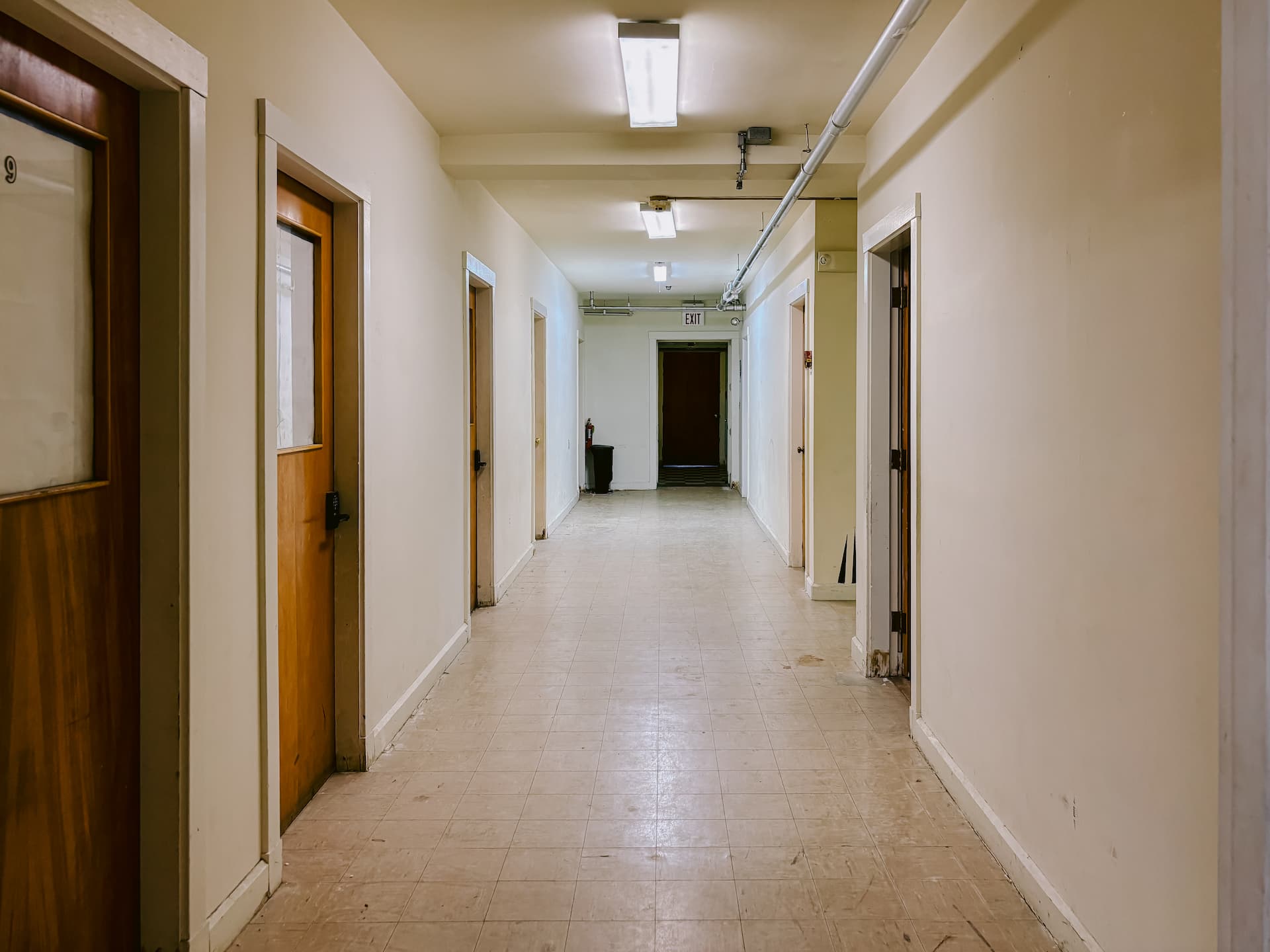 Current lower-level corridor