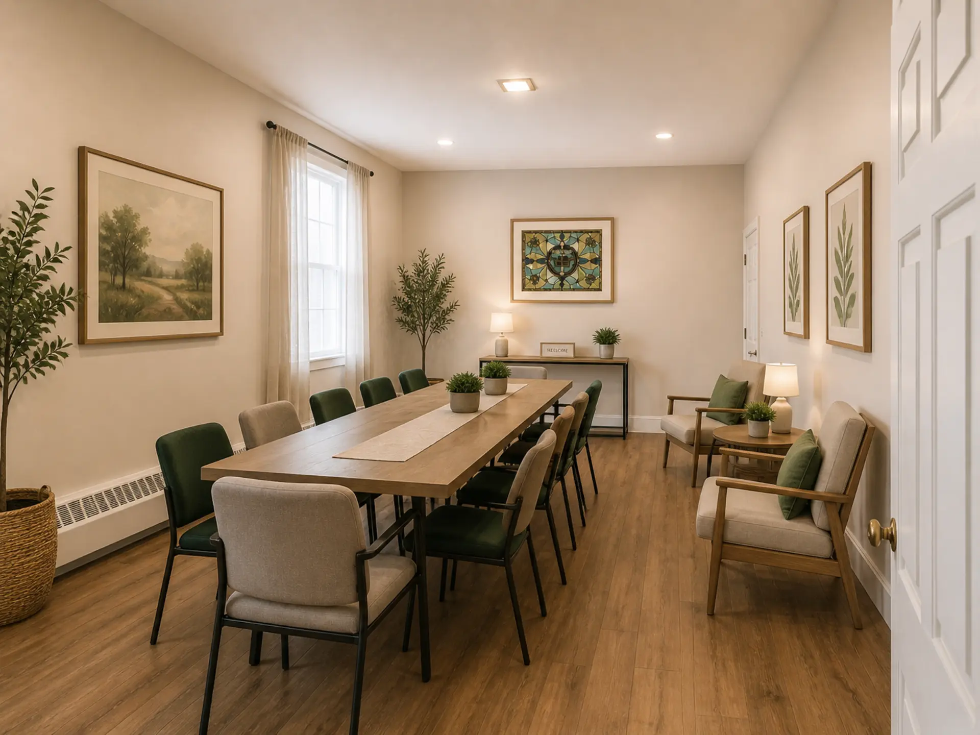 Virtually staged meeting suite concept