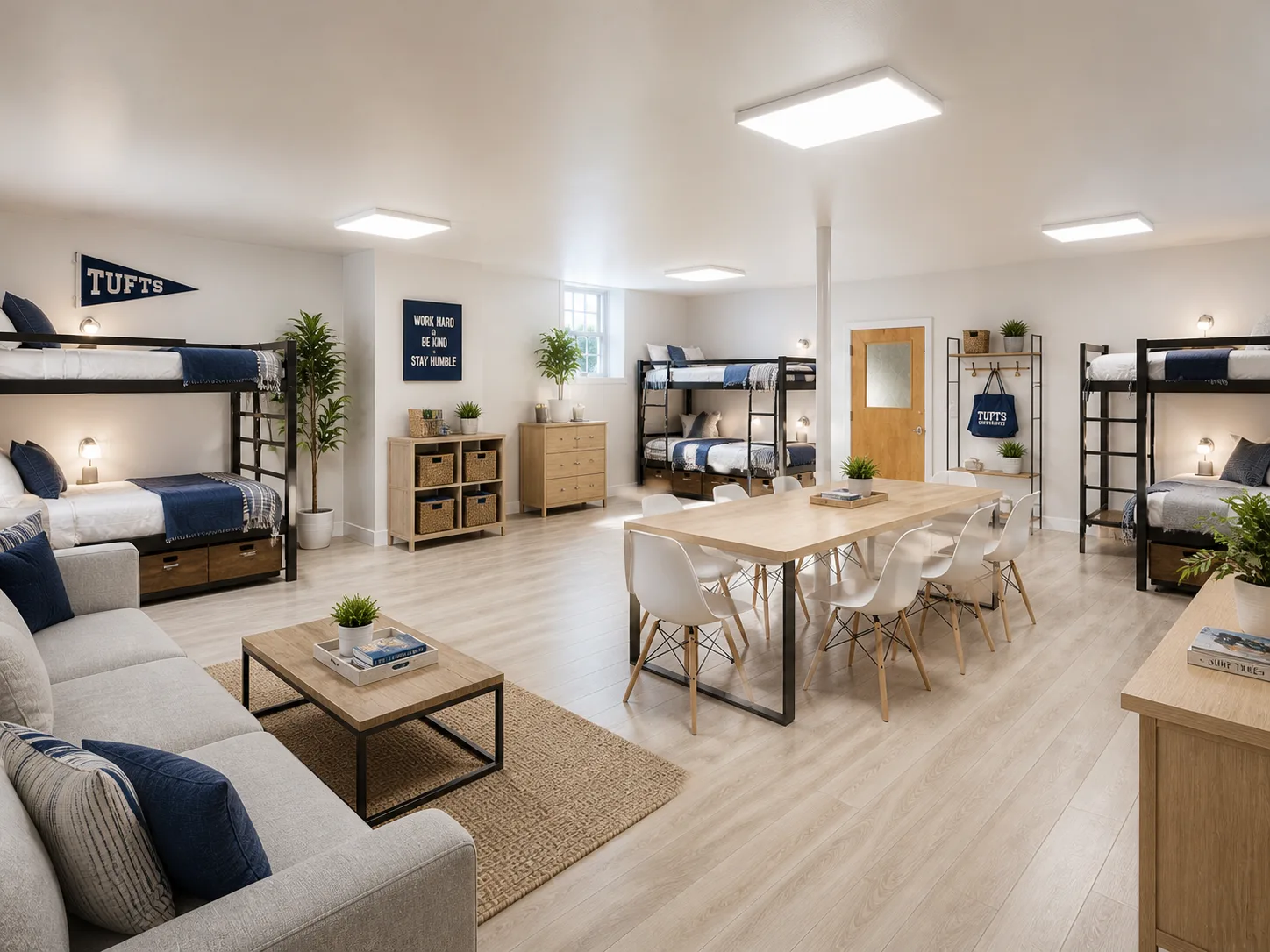 Virtually staged student housing overflow concept